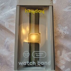 Heyday 42-49mm Apple Watch Band, woven, "silver" buckle